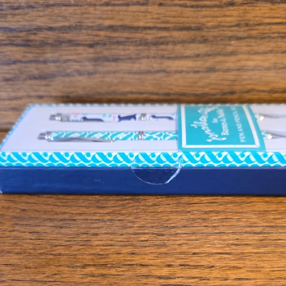 Jonathan Adler Turquoise and White Writing Set